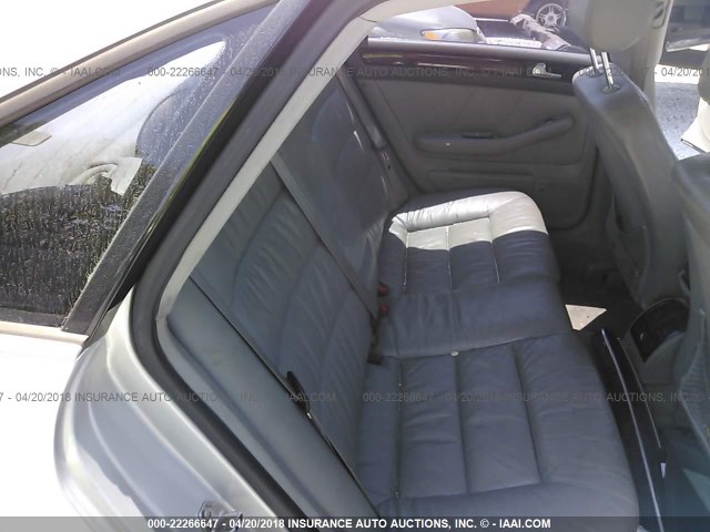 WAUJT64B22N067275 - 2002 AUDI A6 3 SILVER photo 8