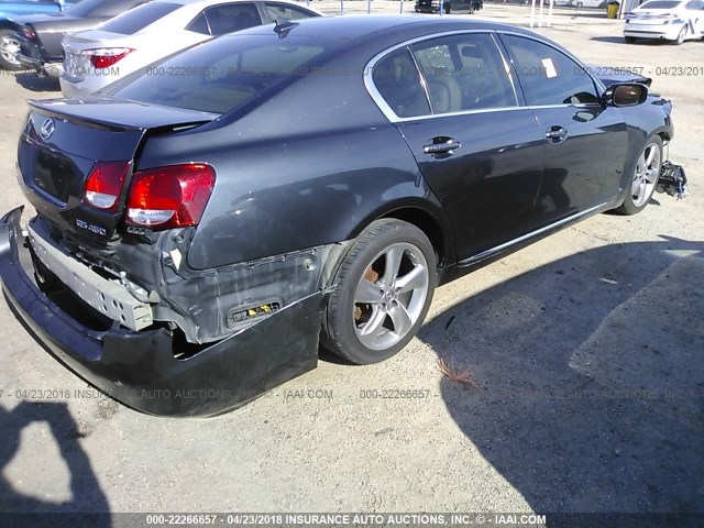 JTHBL96SX85001330 - 2008 LEXUS GS 460 GRAY photo 4