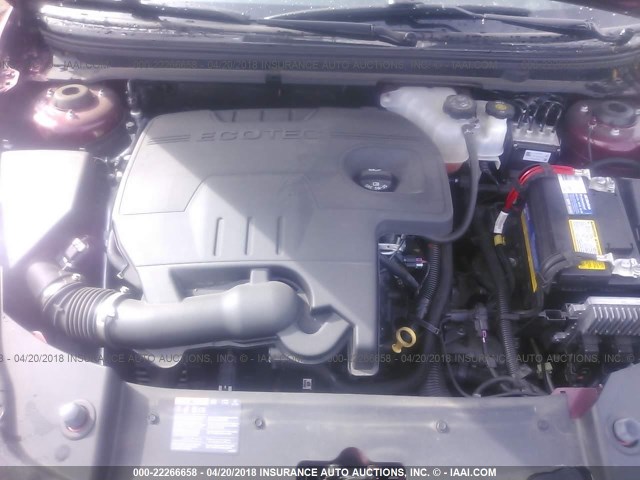 1G1ZE5EB4AF280237 - 2010 CHEVROLET MALIBU LTZ 栗色 照片 10