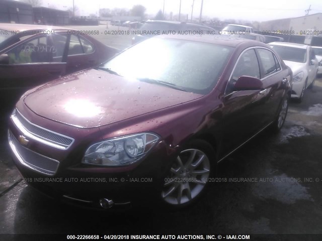 1G1ZE5EB4AF280237 - 2010 CHEVROLET MALIBU LTZ 栗色 照片 2