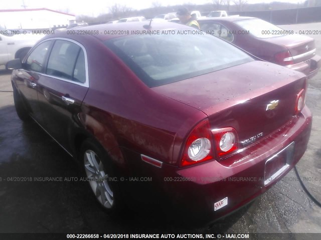 1G1ZE5EB4AF280237 - 2010 CHEVROLET MALIBU LTZ 栗色 照片 3