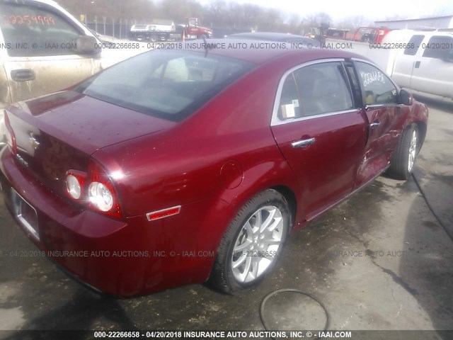 1G1ZE5EB4AF280237 - 2010 CHEVROLET MALIBU LTZ 栗色 照片 4