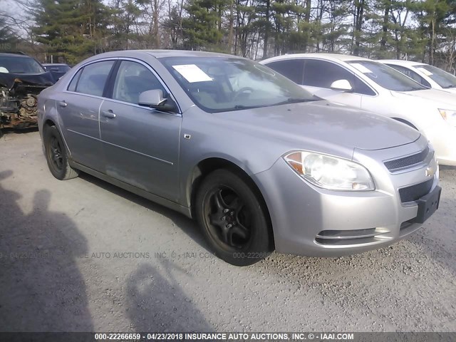 1G1ZH57B08F164693 - 2008 CHEVROLET MALIBU 1LT SILVER photo 1