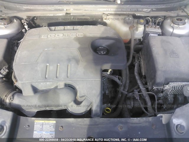 1G1ZH57B08F164693 - 2008 CHEVROLET MALIBU 1LT SILVER photo 10