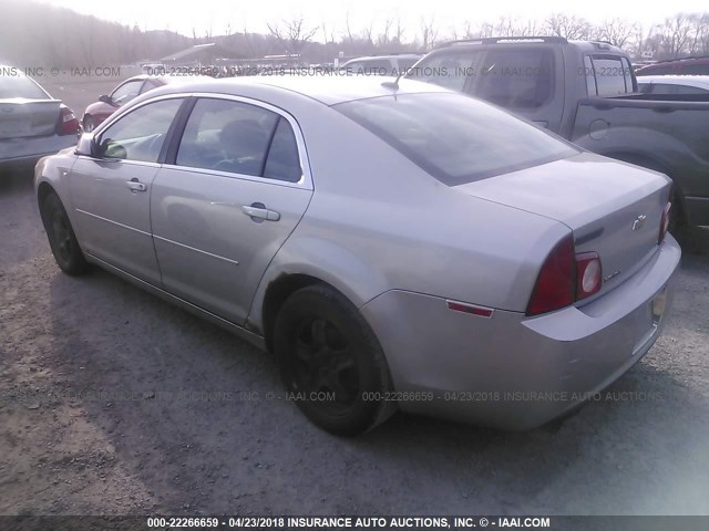 1G1ZH57B08F164693 - 2008 CHEVROLET MALIBU 1LT SILVER photo 3