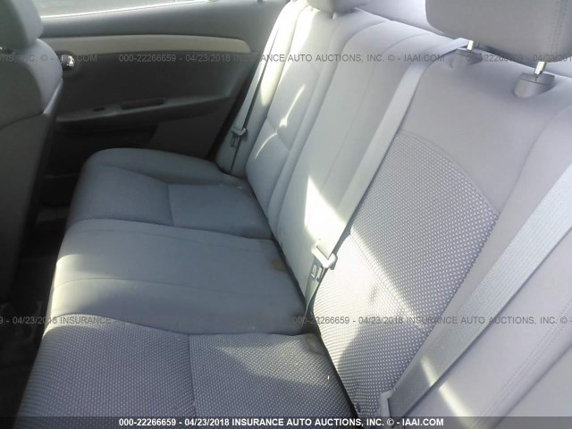 1G1ZH57B08F164693 - 2008 CHEVROLET MALIBU 1LT SILVER photo 8