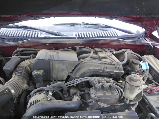 4M2ZU66E02ZJ03297 - 2002 MERCURY MOUNTAINEER  BURGUNDY photo 10