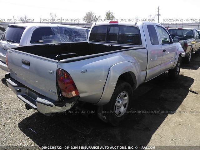 5TEUX42N28Z576245 - 2008 TOYOTA TACOMA ACCESS CAB SILVER photo 4