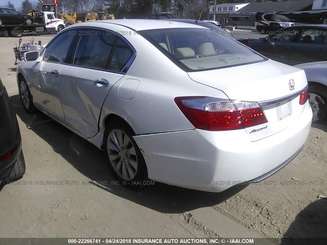 1HGCR2F87EA145146 - 2014 HONDA ACCORD EXL WHITE photo 3