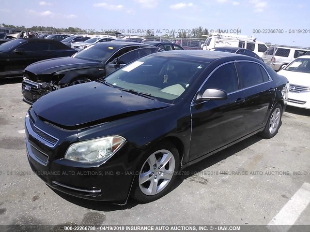 1G1ZA5EU5BF225973 - 2011 CHEVROLET MALIBU LS შავი ფოტო 2