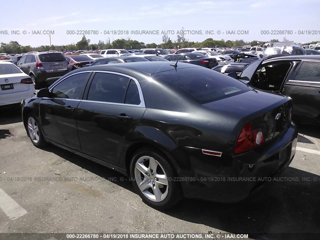 1G1ZA5EU5BF225973 - 2011 CHEVROLET MALIBU LS შავი ფოტო 3