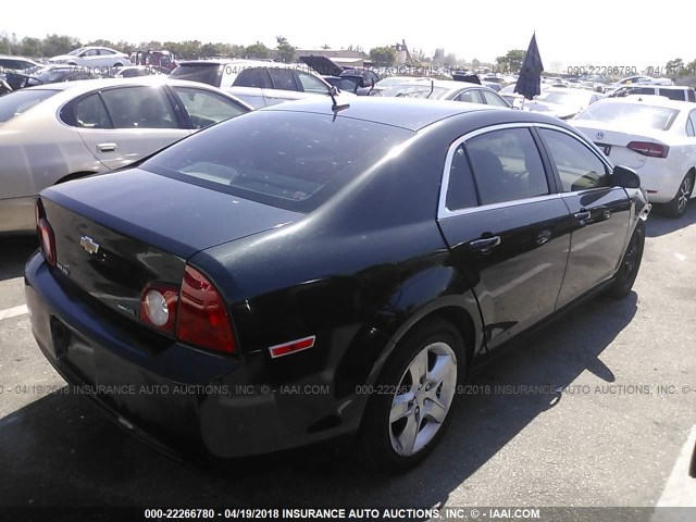 1G1ZA5EU5BF225973 - 2011 CHEVROLET MALIBU LS შავი ფოტო 4