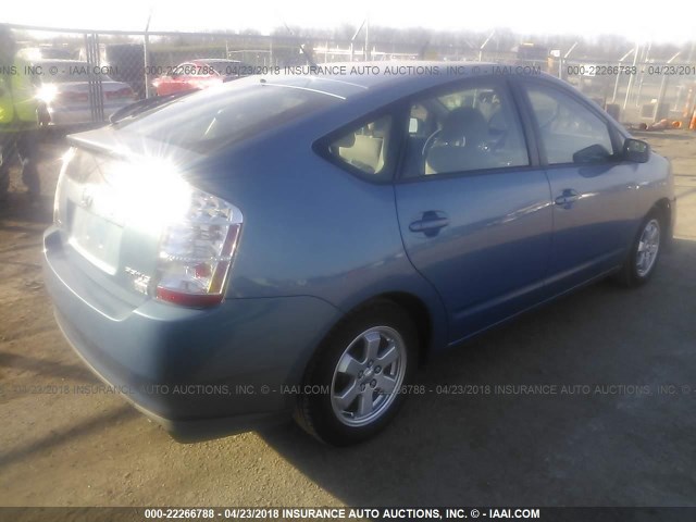 JTDKB20U177559463 - 2007 TOYOTA PRIUS BLUE photo 4