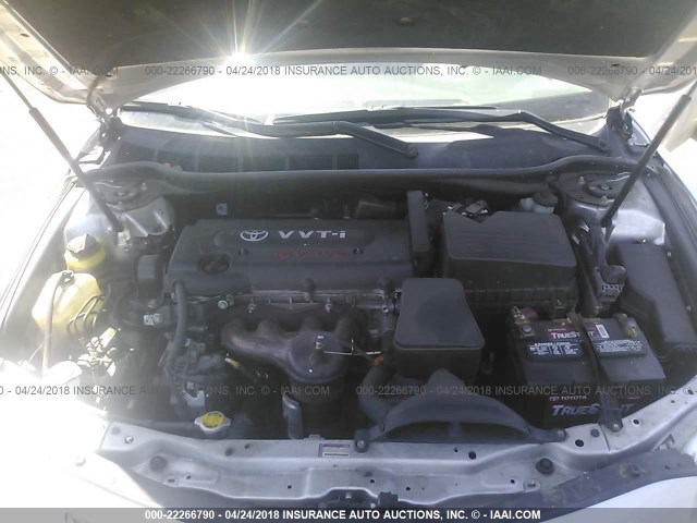 4T1BE46K09U404301 - 2009 TOYOTA CAMRY SE/LE/XLE SILVER photo 10