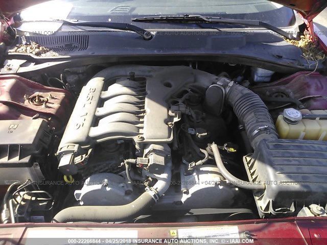 2D4FV47V67H882238 - 2007 DODGE MAGNUM SXT MAROON photo 10