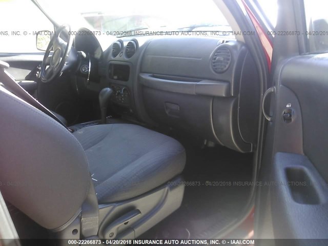 1J4GL48K34W105812 - 2004 JEEP LIBERTY SPORT 红色 照片 5