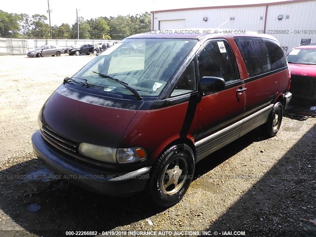 JT3AC11RXP1109167 - 1993 TOYOTA PREVIA DX MAROON photo 2