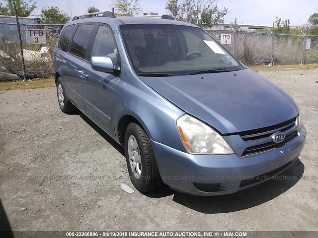 KNDMB233866096138 - 2006 KIA SEDONA EX/LX BLUE photo 1