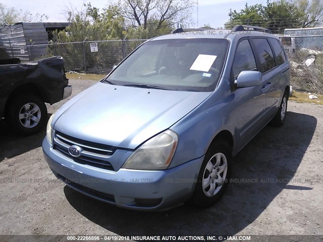 KNDMB233866096138 - 2006 KIA SEDONA EX/LX BLUE photo 2