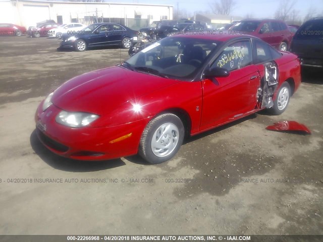 1G8ZN12841Z102796 - 2001 SATURN SC1 RED photo 2