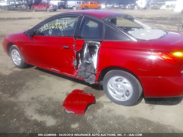 1G8ZN12841Z102796 - 2001 SATURN SC1 RED photo 6