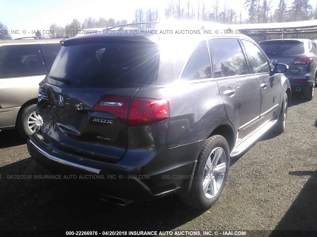 2HNYD2H60AH525787 - 2010 ACURA MDX TECHNOLOGY GRAY photo 4