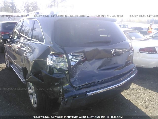 2HNYD2H60AH525787 - 2010 ACURA MDX TECHNOLOGY GRAY photo 6