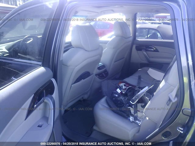 2HNYD2H60AH525787 - 2010 ACURA MDX TECHNOLOGY GRAY photo 8