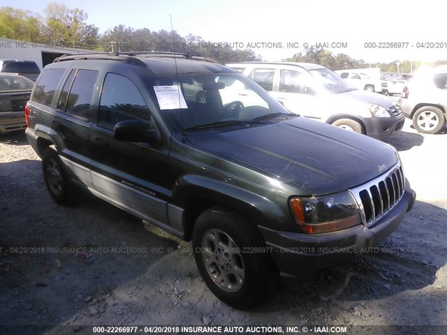 1J4G248S0YC334930 - 2000 JEEP GRAND CHEROKEE LAREDO GREEN photo 1