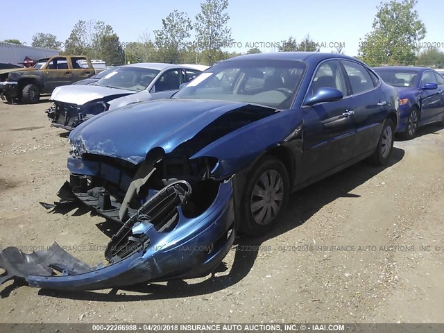 2G4WC582961212506 - 2006 BUICK LACROSSE CX BLUE photo 2