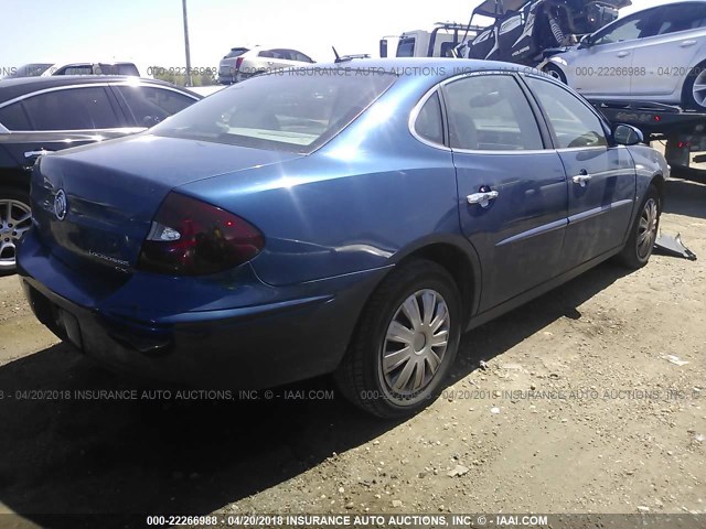 2G4WC582961212506 - 2006 BUICK LACROSSE CX BLUE photo 4