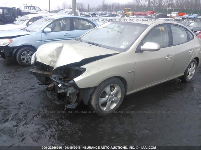 KMHDU46D77U124935 - 2007 HYUNDAI ELANTRA GLS/SE/LIMITED BEIGE photo 2