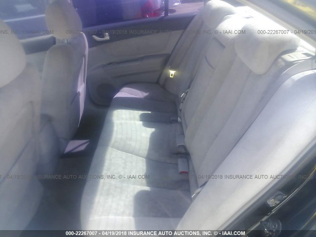 5NPEU46F36H012605 - 2006 HYUNDAI SONATA GLS/LX GRAY photo 8