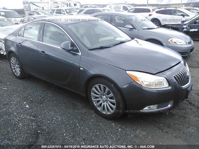 W04GS5EC3B1004902 - 2011 BUICK REGAL CXL GRAY photo 1