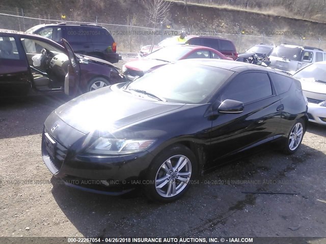 JHMZF1C65BS011691 - 2011 HONDA CR-Z EX BLACK photo 2