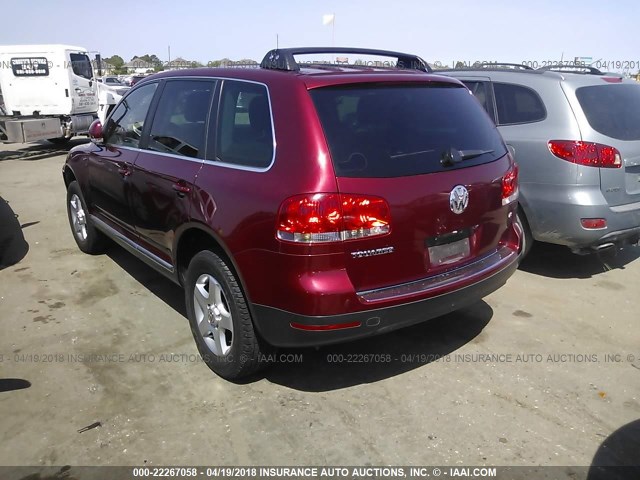 WVGZG77L25D020340 - 2005 VOLKSWAGEN TOUAREG 3.2 RED photo 3