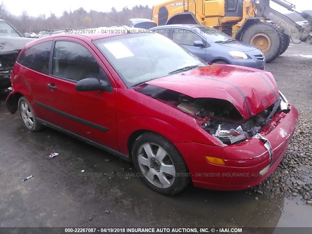 3FAFP31312R134380 - 2002 FORD FOCUS ZX3 RED photo 1