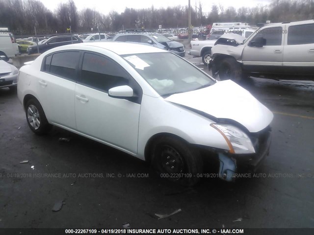 3N1AB6AP7CL650273 - 2012 NISSAN SENTRA 2.0/2.0S/SR/2.0SL WHITE photo 1