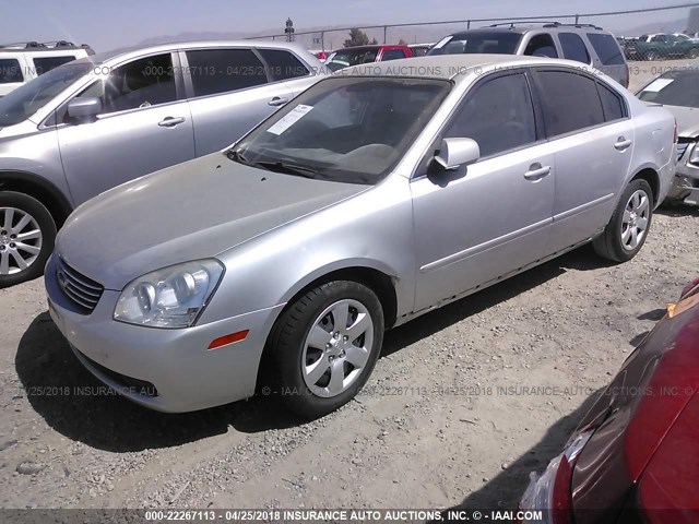 KNAGE123085203592 - 2008 KIA OPTIMA LX/EX SILVER photo 2