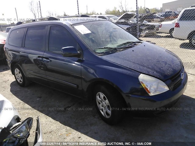 KNDMB233166022382 - 2006 KIA SEDONA EX/LX BLUE photo 1