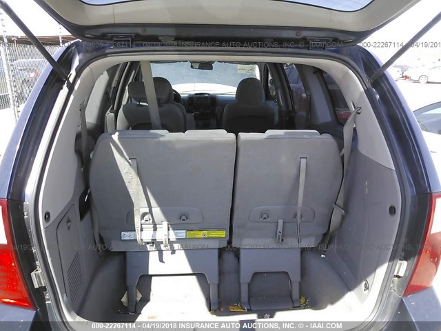 KNDMB233166022382 - 2006 KIA SEDONA EX/LX BLUE photo 8