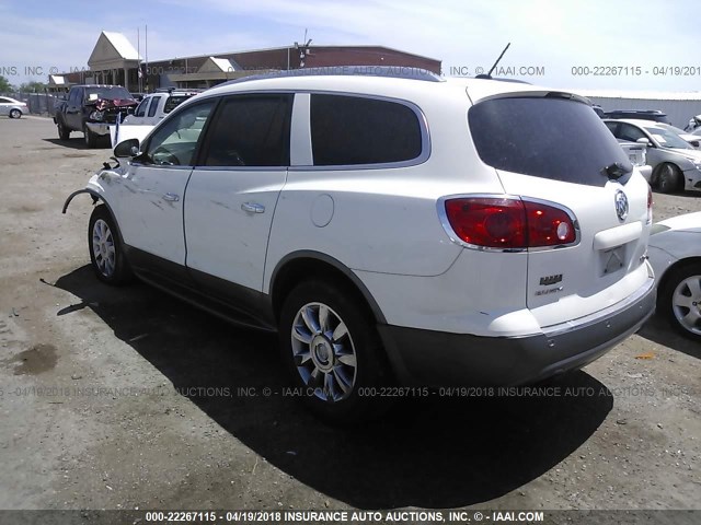 5GAKRCED0BJ106331 - 2011 BUICK ENCLAVE CXL WHITE photo 3