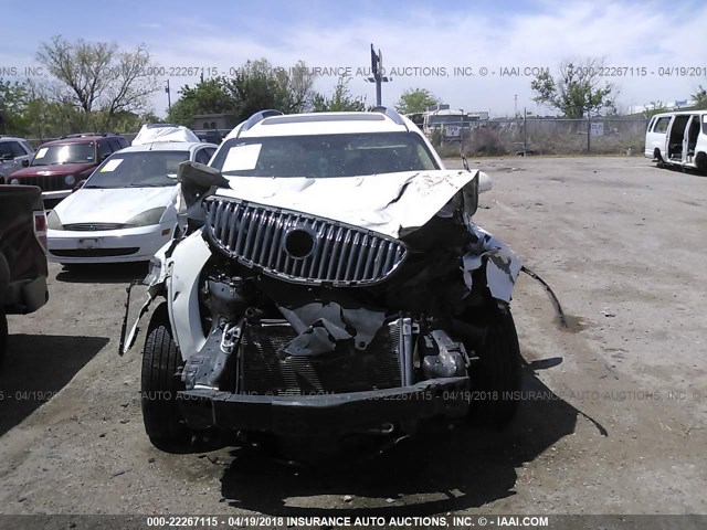 5GAKRCED0BJ106331 - 2011 BUICK ENCLAVE CXL WHITE photo 6