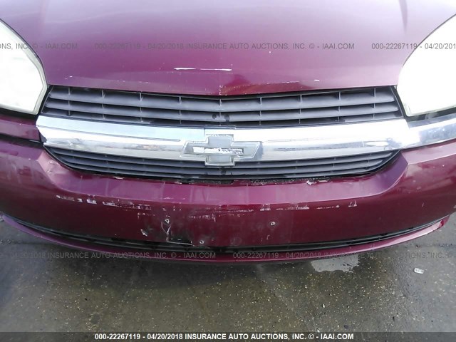 1G1ZT52895F307209 - 2005 CHEVROLET MALIBU LS 栗色 照片 6