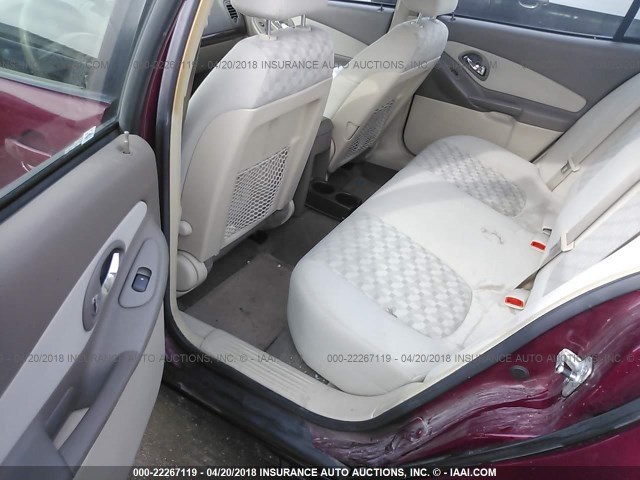 1G1ZT52895F307209 - 2005 CHEVROLET MALIBU LS 栗色 照片 8