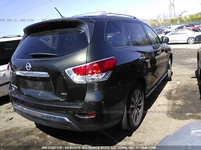 5N1AR2MM0GC651992 - 2016 NISSAN PATHFINDER S/SV/SL/PLATINUM 绿色 照片 4