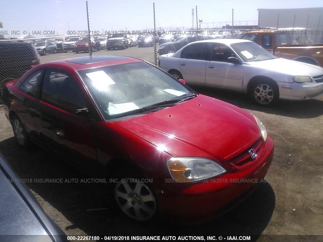 1HGEM22933L087348 - 2003 HONDA CIVIC EX RED photo 1