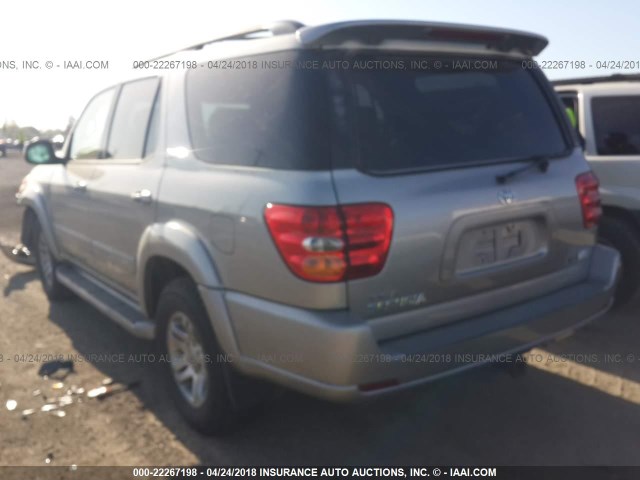 5TDZT38A23S204555 - 2003 TOYOTA SEQUOIA LIMITED SILVER photo 3