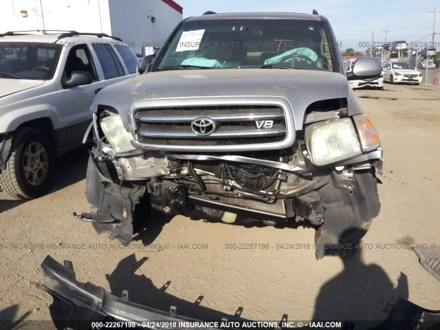 5TDZT38A23S204555 - 2003 TOYOTA SEQUOIA LIMITED SILVER photo 6
