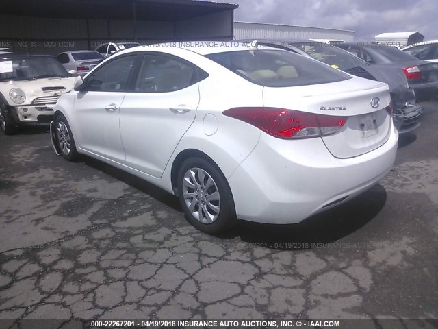 5NPDH4AE9BH002413 - 2011 HYUNDAI ELANTRA GLS/LIMITED WHITE photo 3